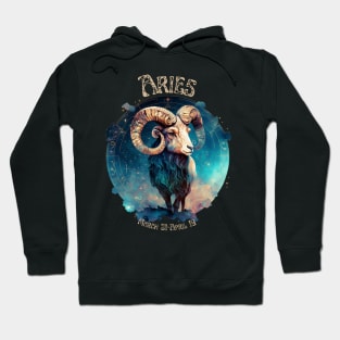 Retro Aries Zodiac Sign Hoodie